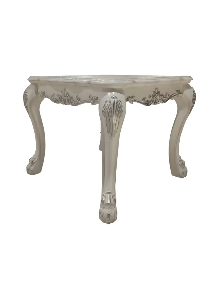 Dresden - End Table - Bone Chalk