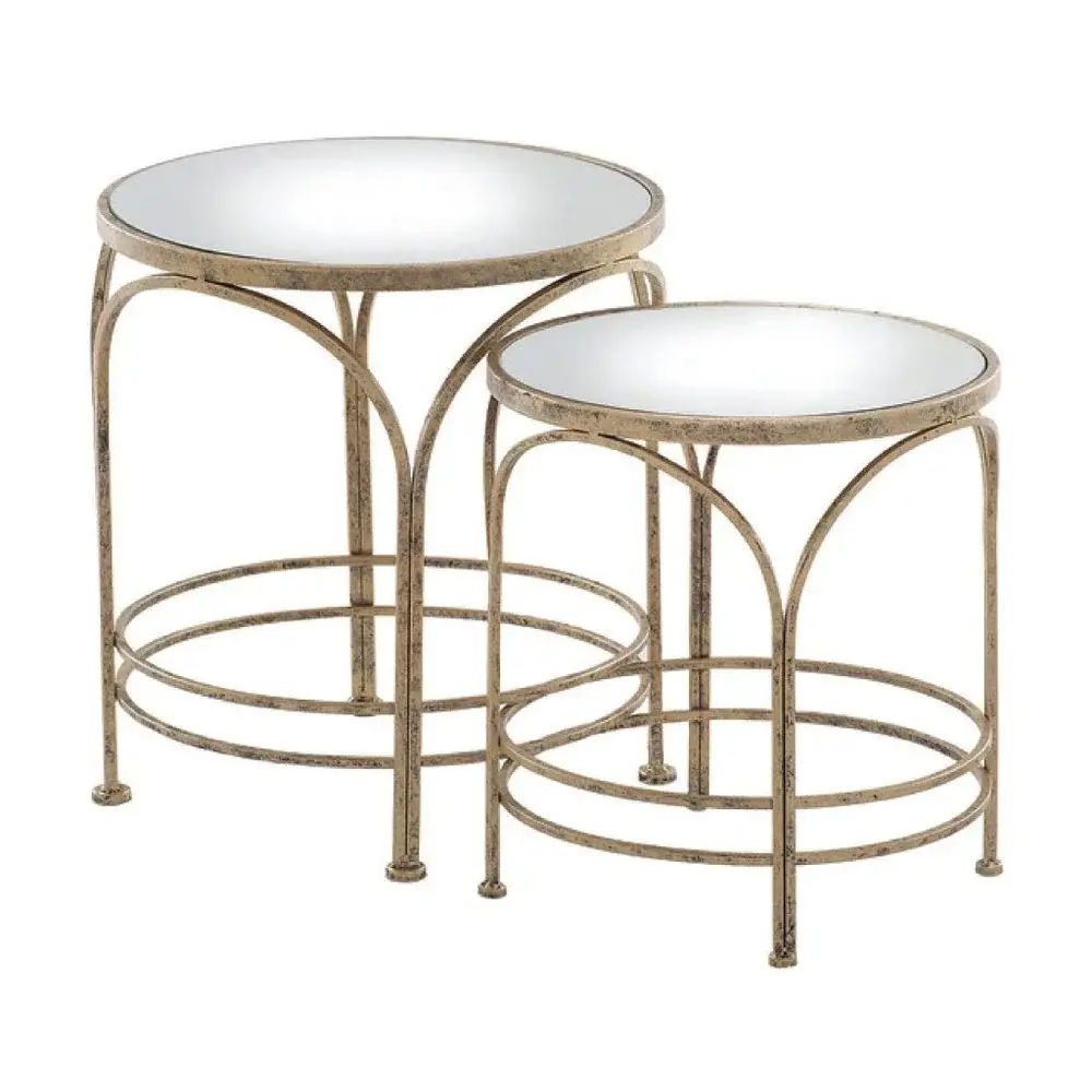 Ethan Set 2 Mirrored Nest Tables