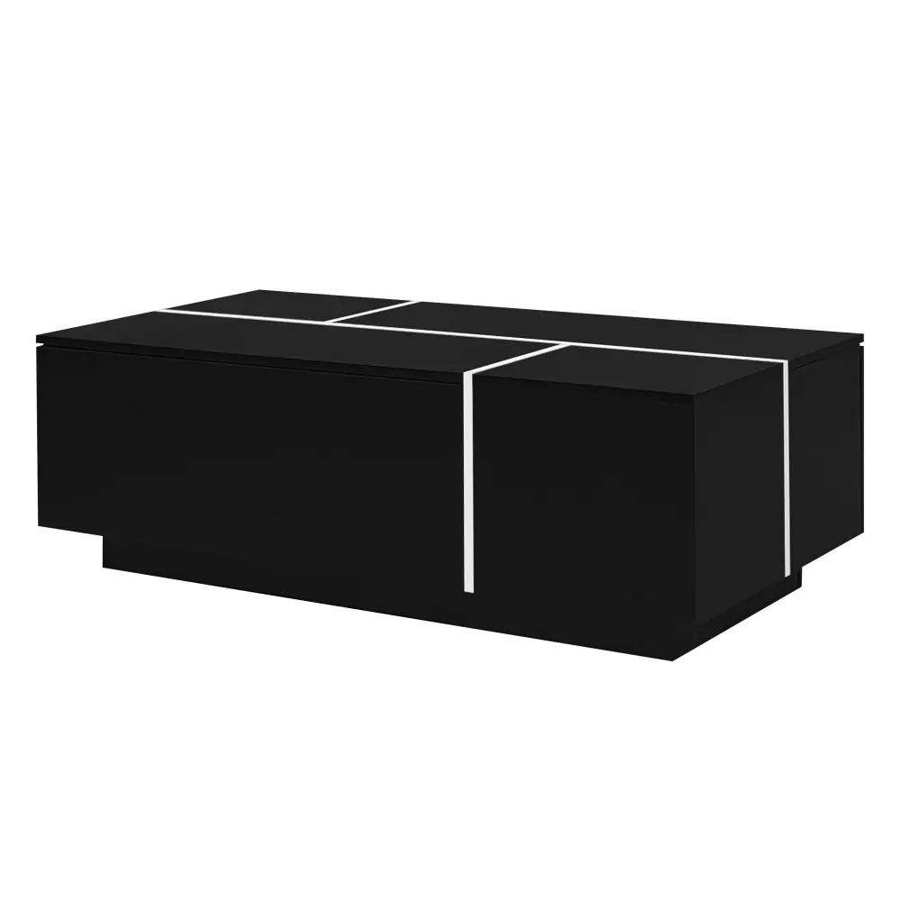 Extendable Coffee Table 2 Hidden Storage Space And 2 Drawers Living Room