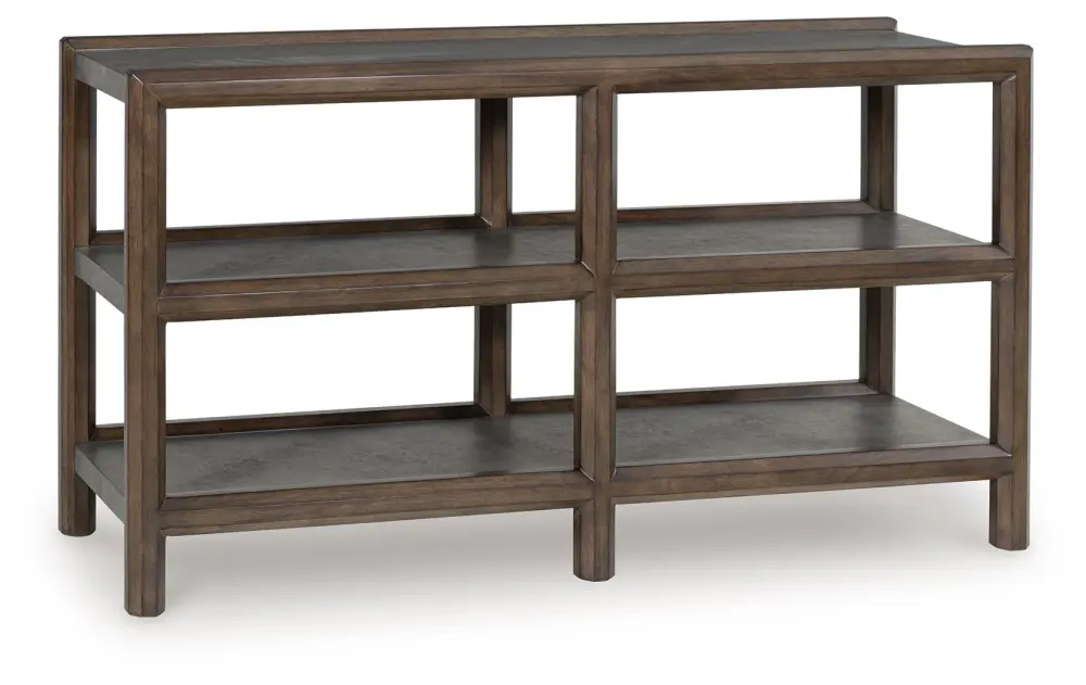 Kallenny - Sofa Table - Chocolate / Gray