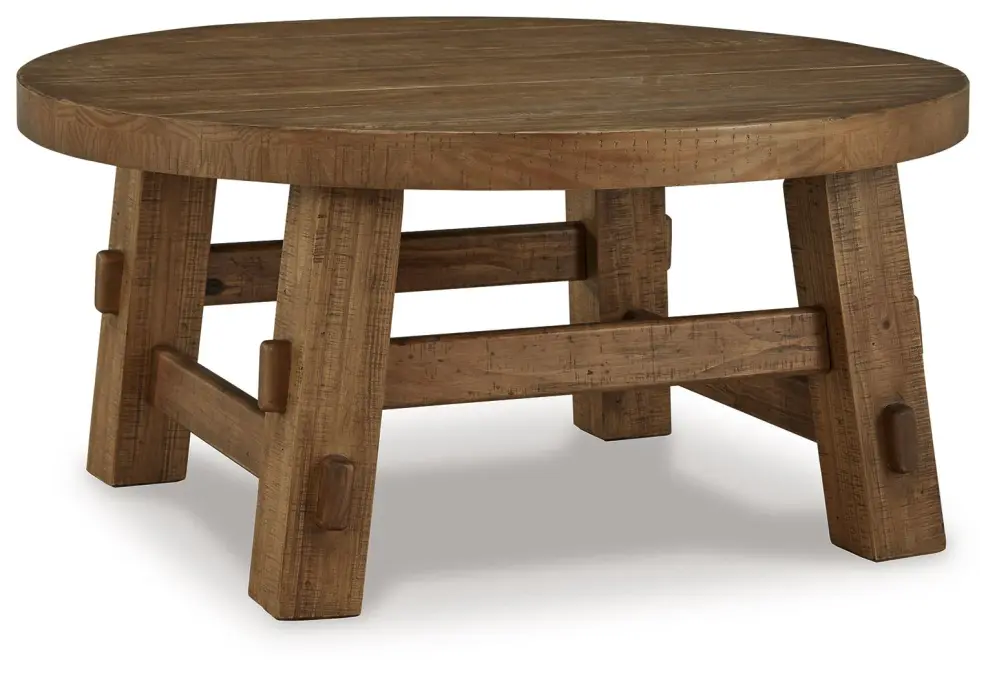 Mackifeld - Round Cocktail Table - Warm Espresso