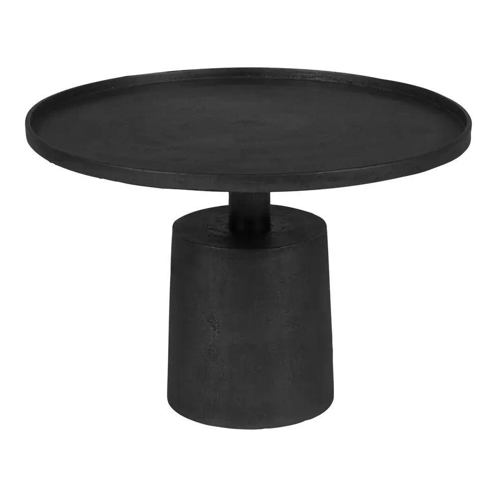 Mana Round Coffee Table - Antique Jet-black