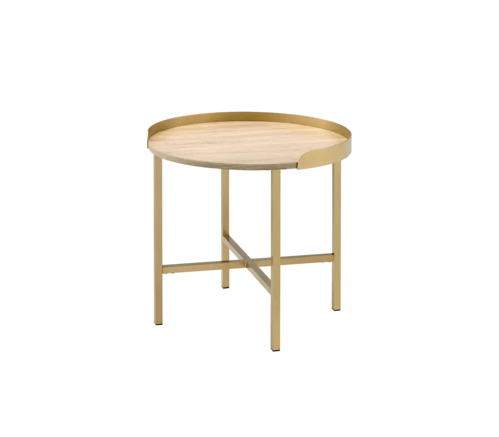 Mithea - End Table - Oak / Aurum