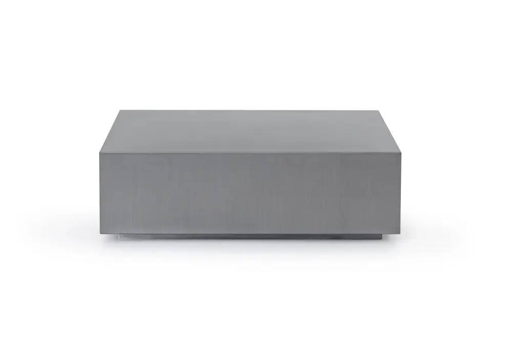Modrest Anvil Modern Brushed Stainless Alloy Coffee Table