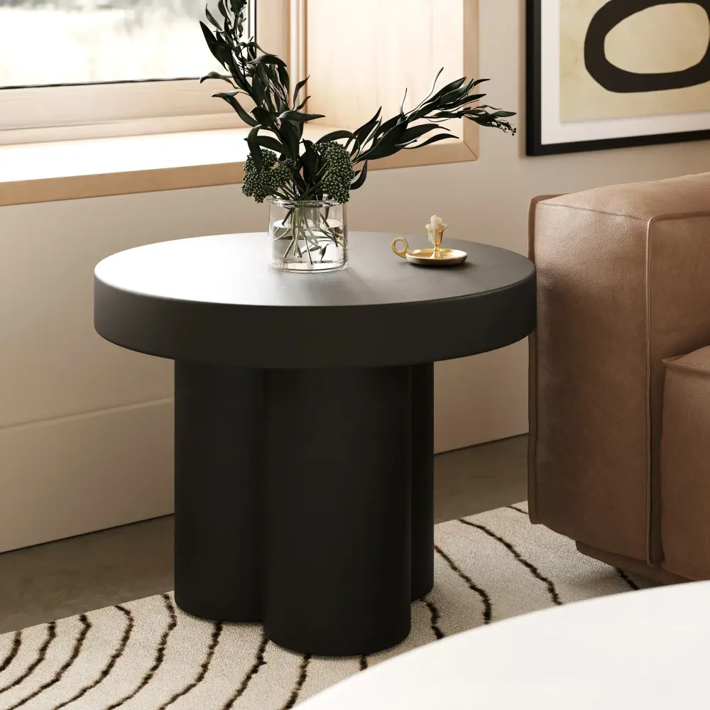 Modrest Bruni - Modern Onyx Concrete End Table