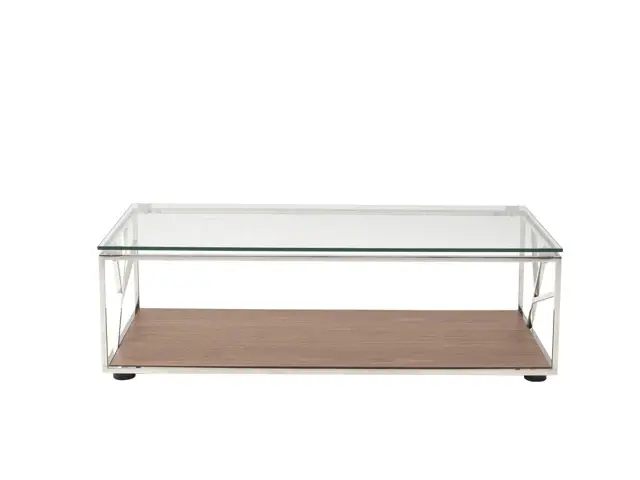 Modrest Cressida Minimalist Walnut Coffee Table