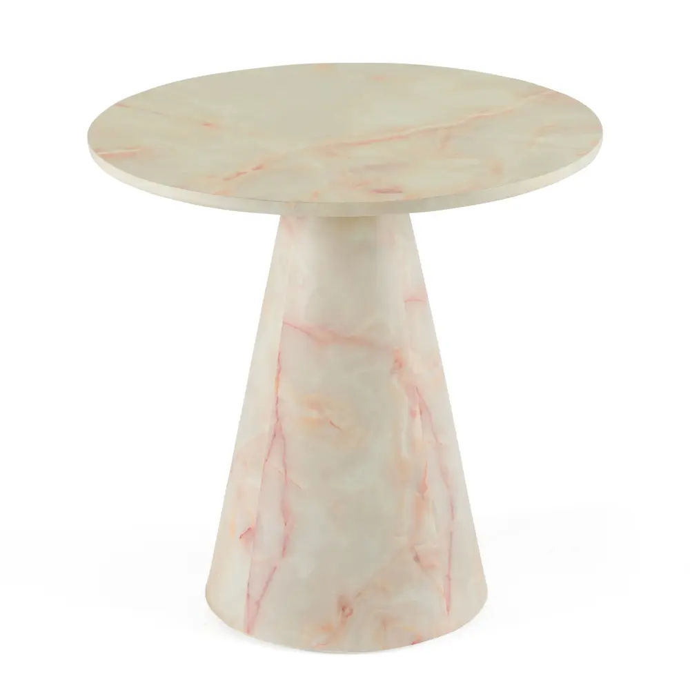 Modrest Pampa - Sleek Faux Marble End Table