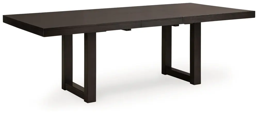 Neymorton - Rectangular Dining Room Butterfly Extension Table - Charcoal Grayish Brown