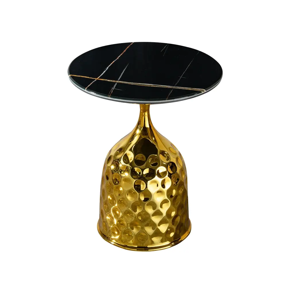 Nordic Style Iron Round Tray Coffee Table High-tech Steel - Gold