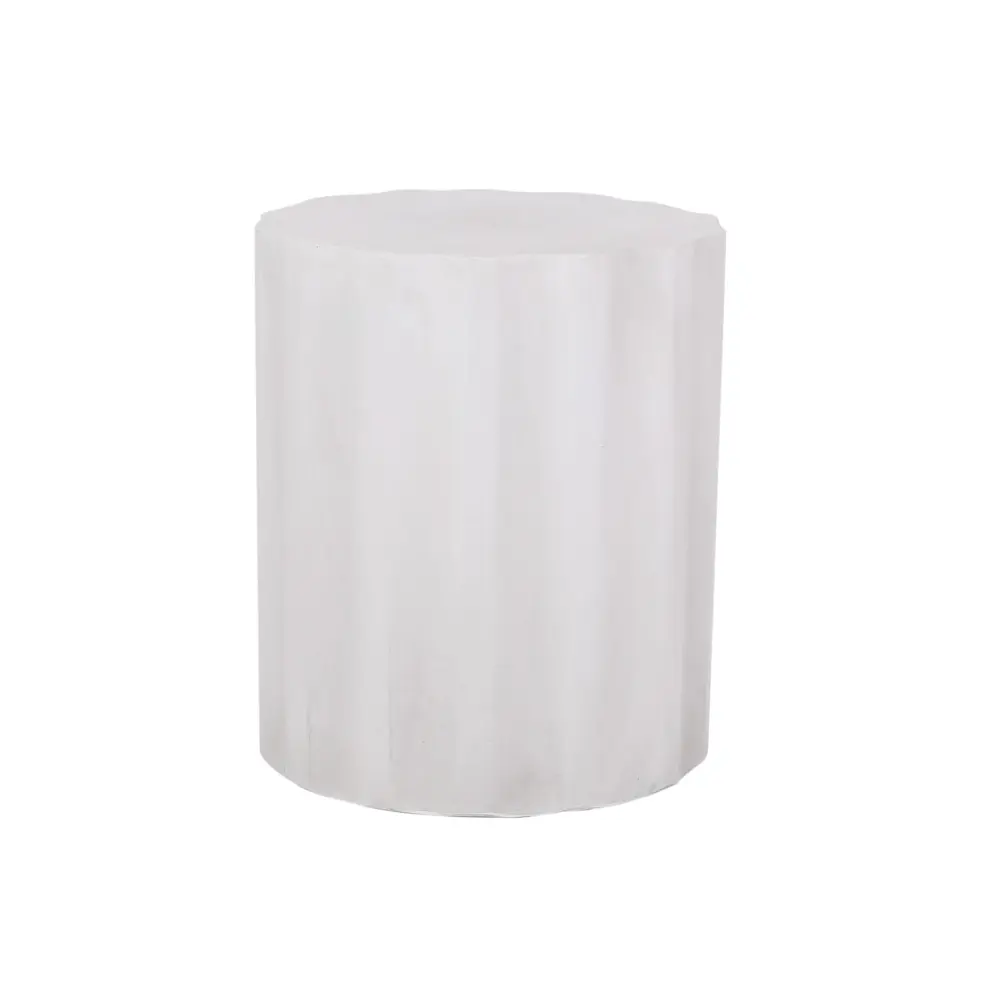 Outdoor End Table Cushiony Wave Edge - Antique White