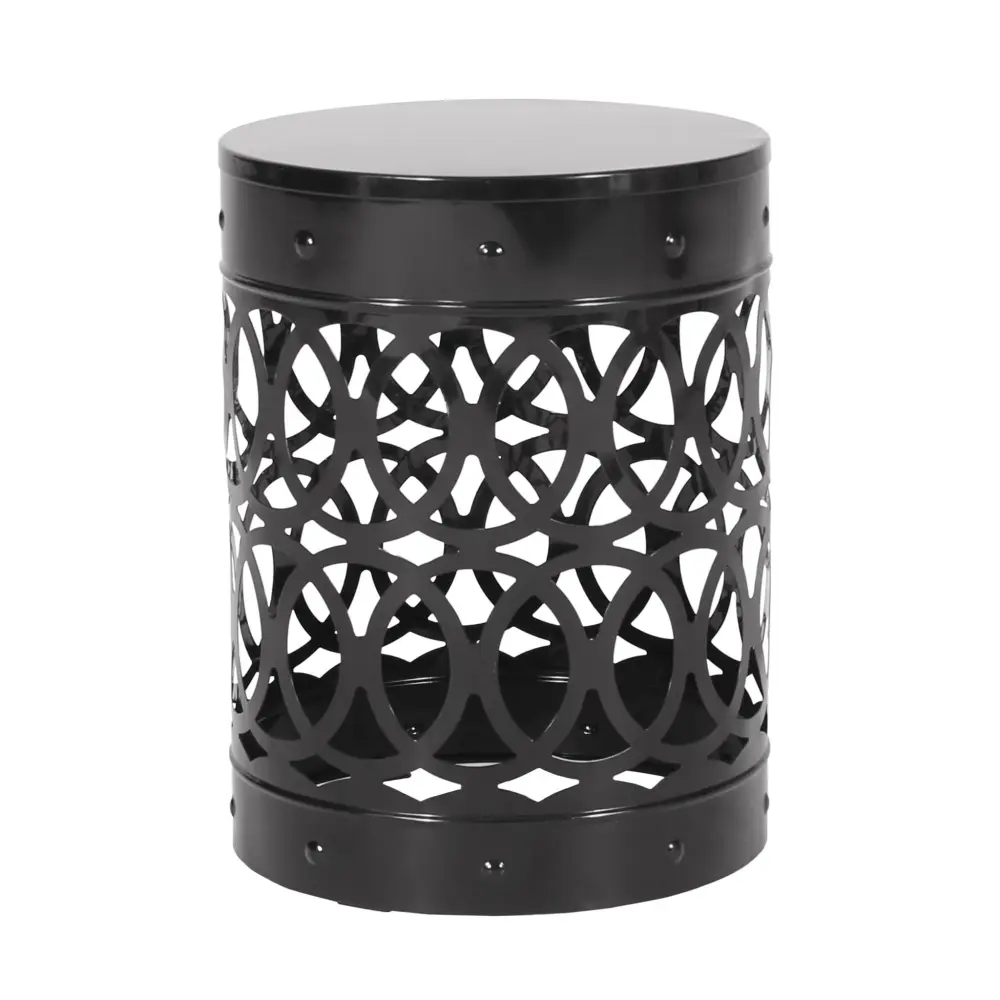 Outdoor Metal Large End Table, Minimalist Design