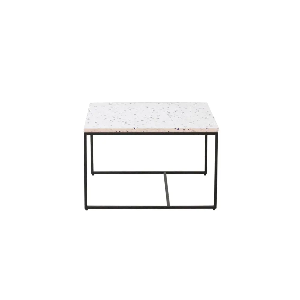 Rectangular coffee table - Miles - Alabaster Terrazzo - 55cm