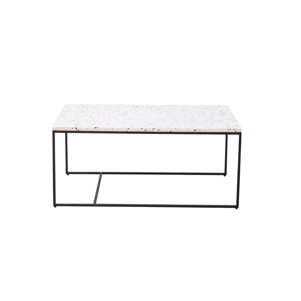 Rectangular coffee table - Miles - Ivory Terrazzo - 90cm