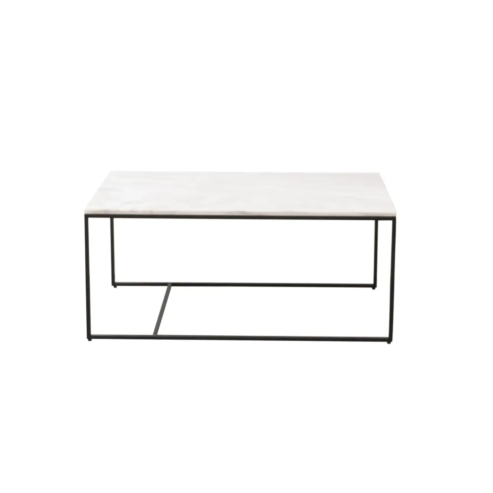 Rectangular coffee table - Miles - Pearl Marble - 90cm