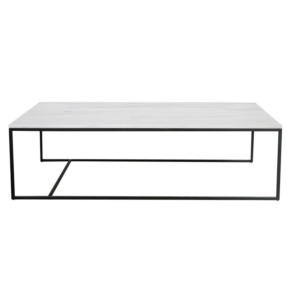 Rectangular Marble Coffee table - Pearl - Will - 140x80x40cm