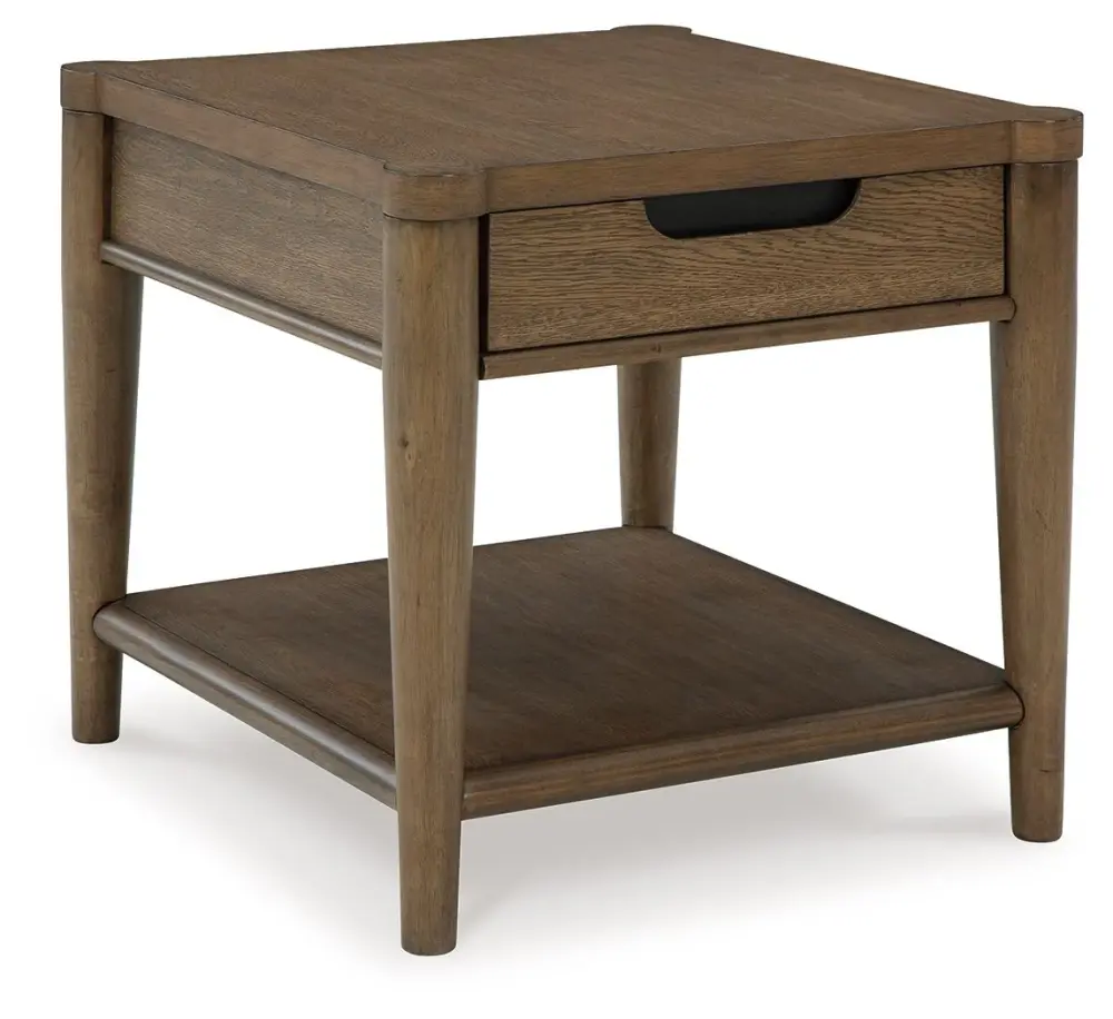 Roanhowe - Rectangular End Table - Chocolate