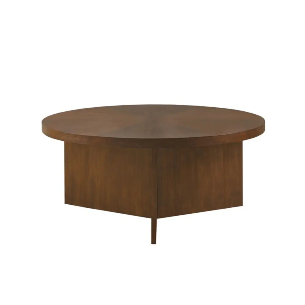 Round Coffee Table Durable Veneer Top