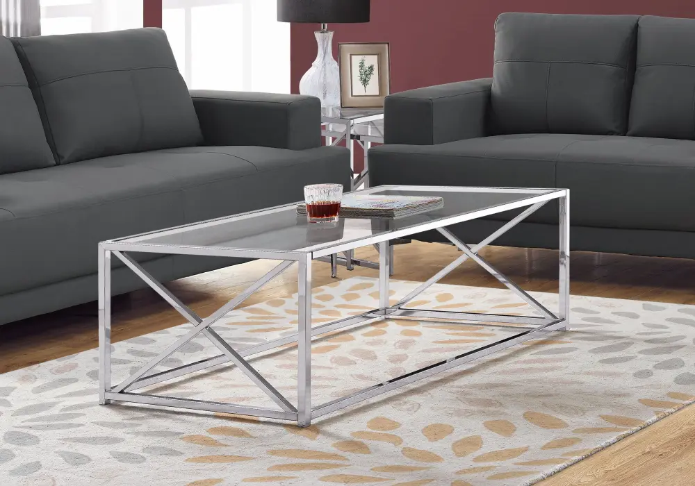 Table, Rectangular, Contemporary & Current - Chrome