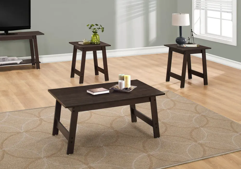 Table Set, Coffee, End, Side, Accent, Living Room Transitional (Set 3)