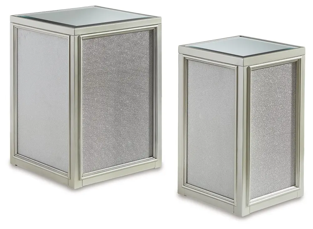 Traleena - Nesting End Tables (Set 2) - Platinum Finish