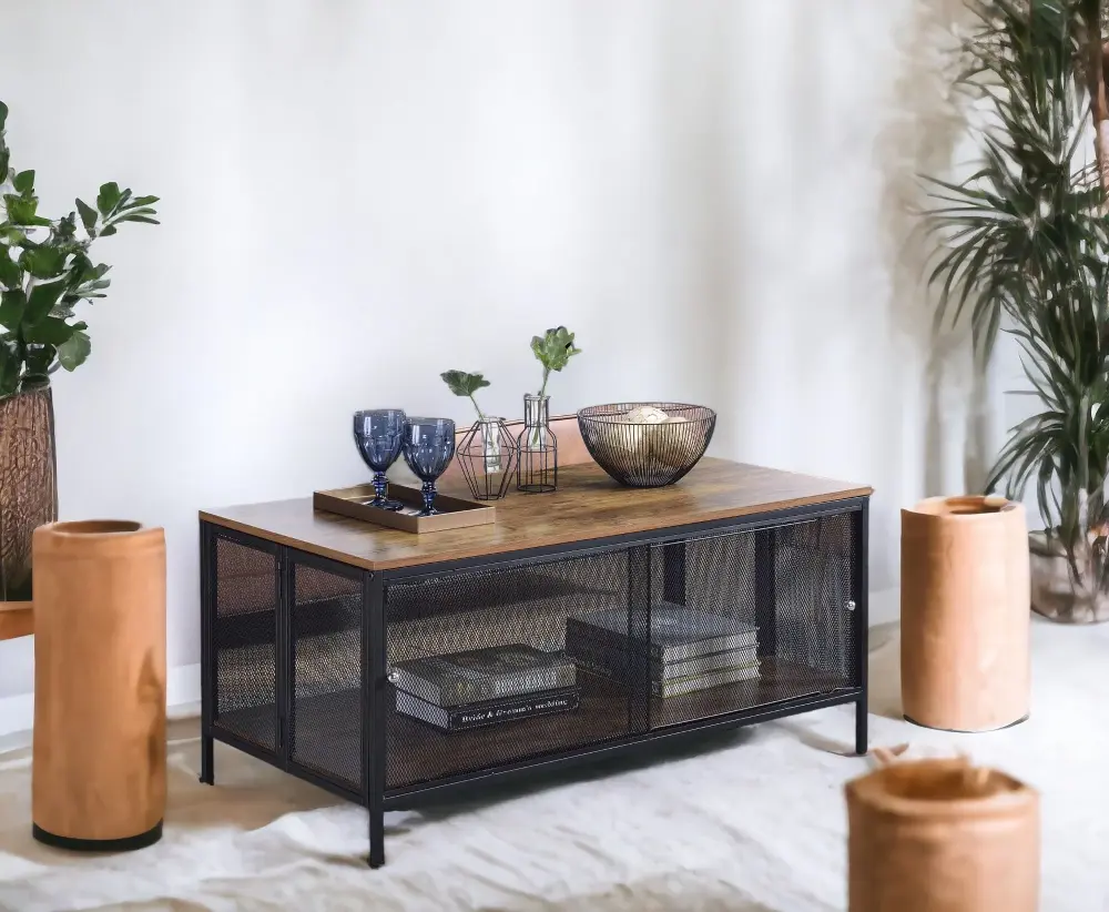 Winam - Coffee Table - Antique Oak / Jet-black