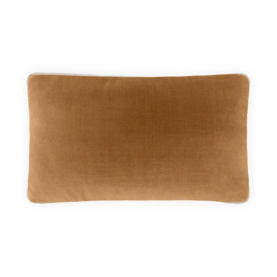 Deveraux Box Lumbar Pillow, Cognac | Machine Washable Cover