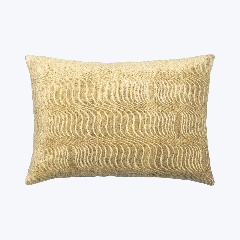 Torsion Woven Jacquard Lumbar Pillow Gilded