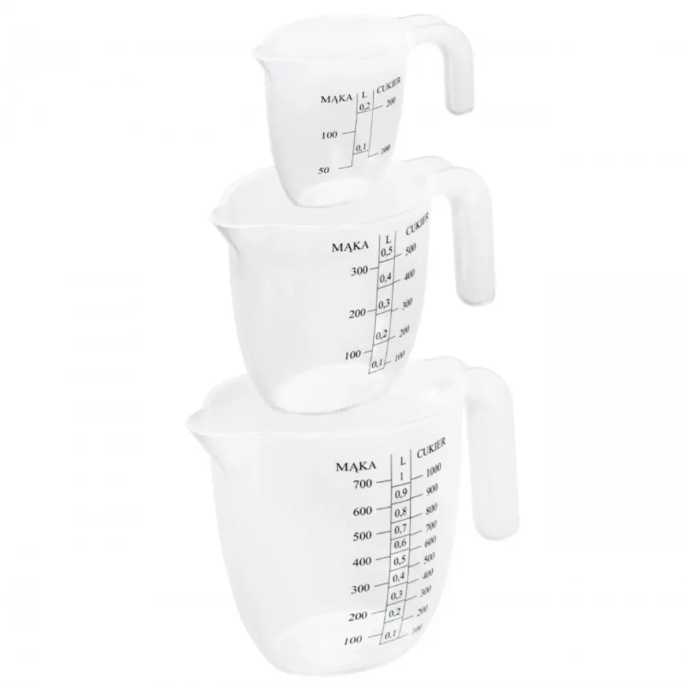 Practic kitchen measuring cup adjust, 3 pieces, graduated, 56120719