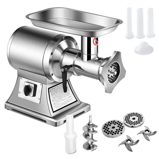 Costway Fade-Resistant Heavy Duty 1.5HP 1100W 550LB/h Commercial Grade Meat Grinder, EP24739SL