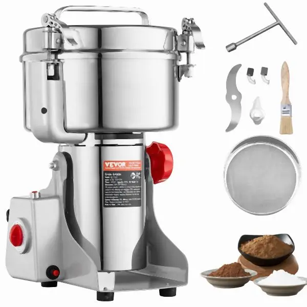 VEVOR 2500g Commercial Spice Grinder Electric Grain Mill Grinder High Speed, DDDPSGWYMJ25ODXN1V1