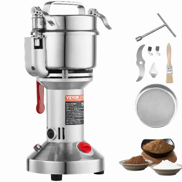 VEVOR 300g Commercial Spice Grinder Electric Grain Mill Grinder High Speed, DDDPSGWYMJ300P8BEV1