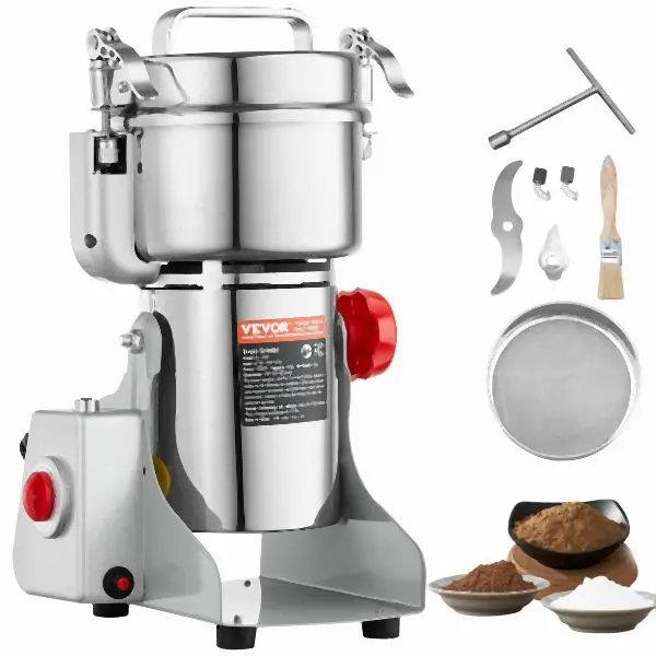 VEVOR 500g Commercial Spice Grinder Electric Grain Mill Grinder High Speed, DDDPSGWYMJ501AHOIV1