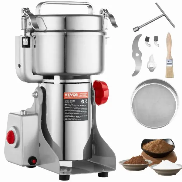 VEVOR Grip 1000g Commercial Spice Grinder Electric Grain Mill Grinder High Speed, DDDPSGWYMJ10GU5ZEV1
