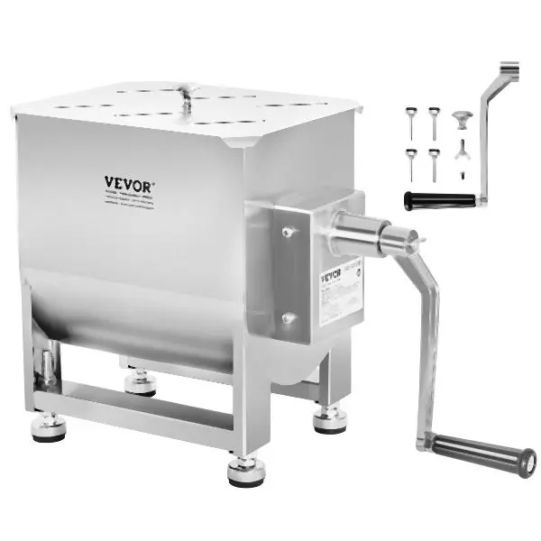 VEVOR Heavy-Duty 80 Pound Manual Meat Mixer Sausage Hand Mixer Machine Stainless Tool Steel, BXGRLJBJ40LDN9Q0UV0
