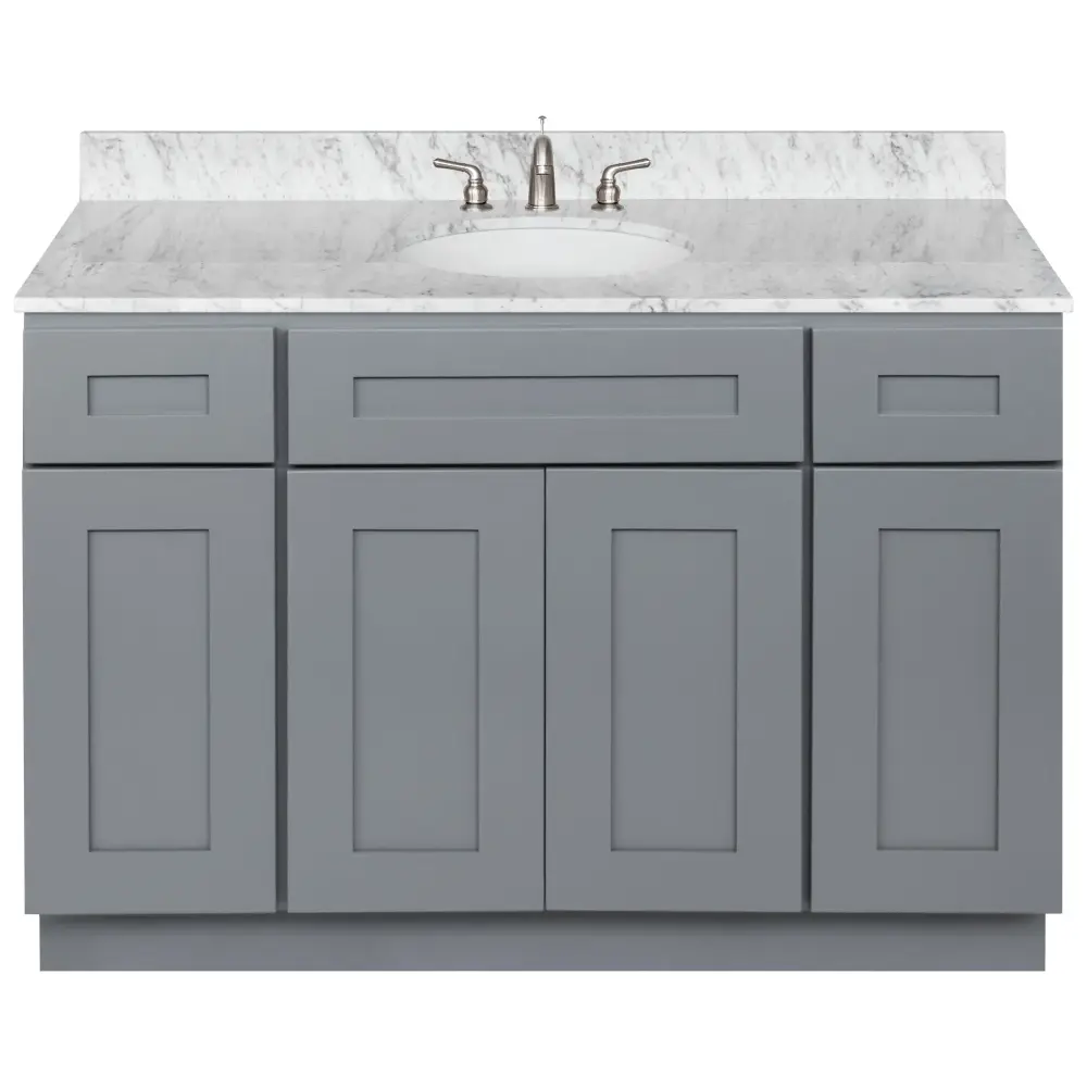 48 W x 21 D x 34.5 H Vanity Sink Base Cabinet - Colonial Ash