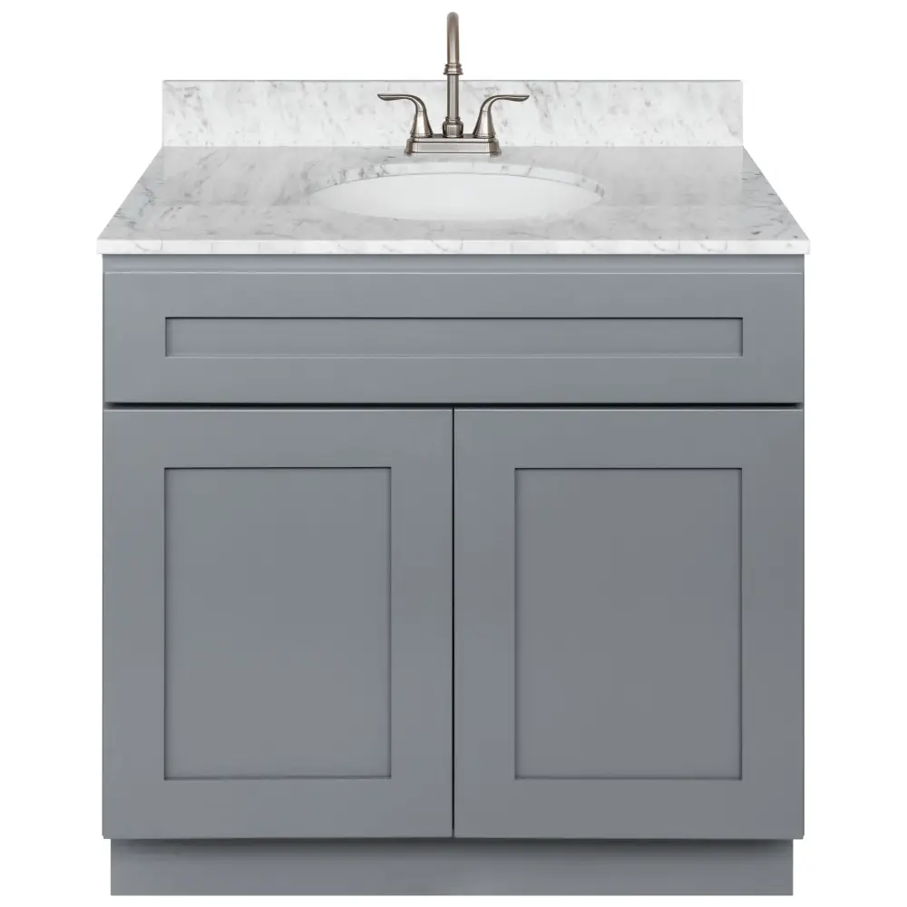 36 W x 21 D x 34.5 H Vanity Sink Base Cabinet - Colonial Ash