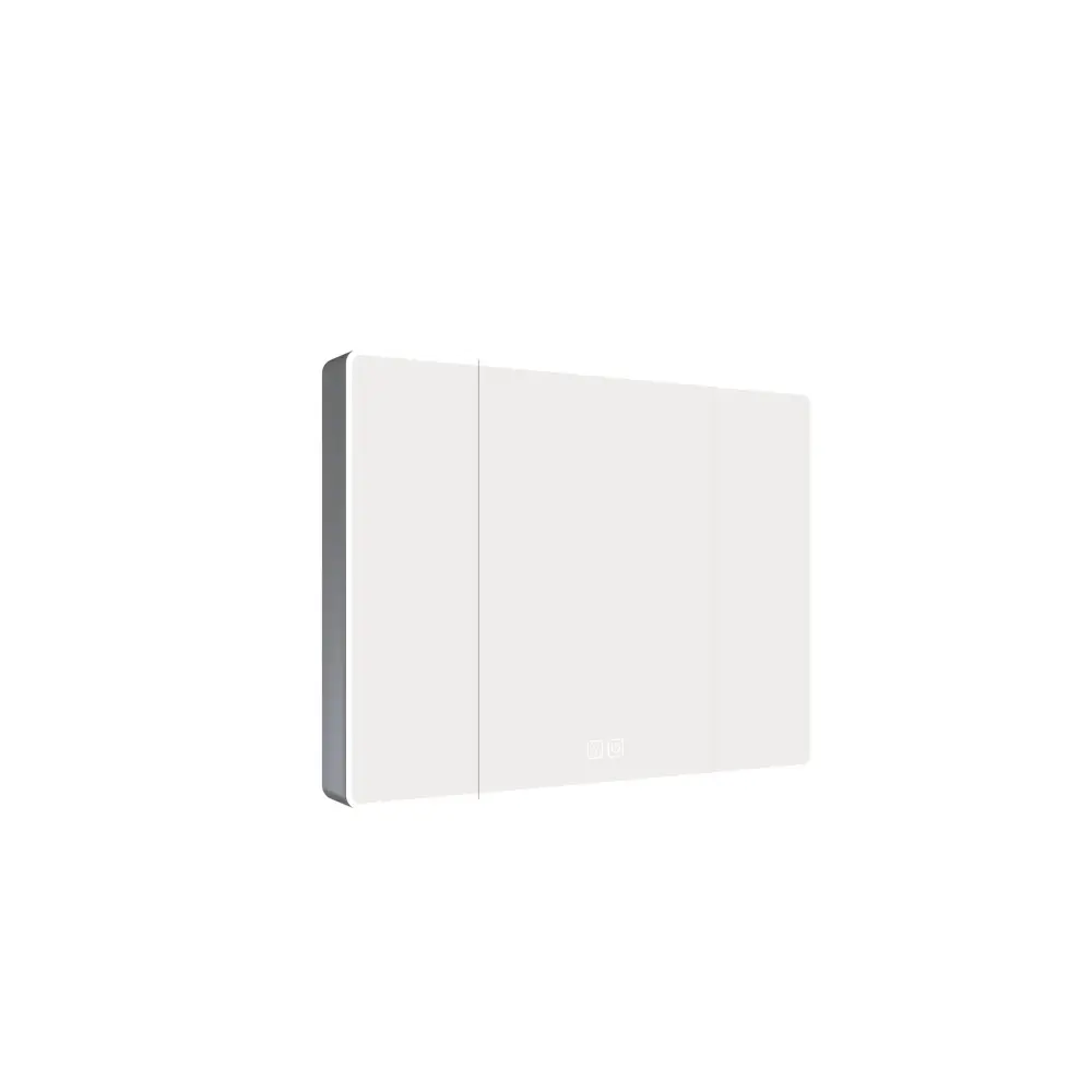 Aluminium Medicine Cabinet Mirror LED Light And Defogging Function - Slate