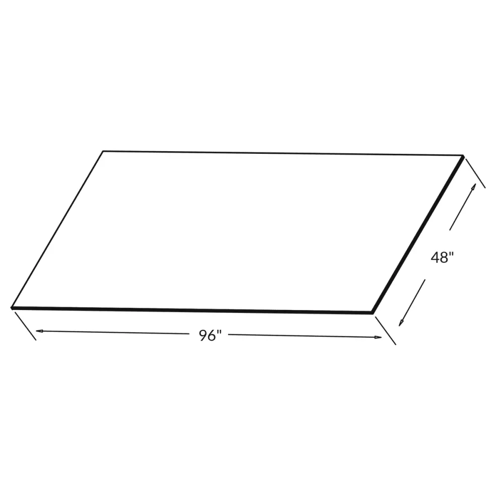 Back Panel Molding BP4896 Colonial Slate LessCare 96 . width 48 . height 0.125 . depth