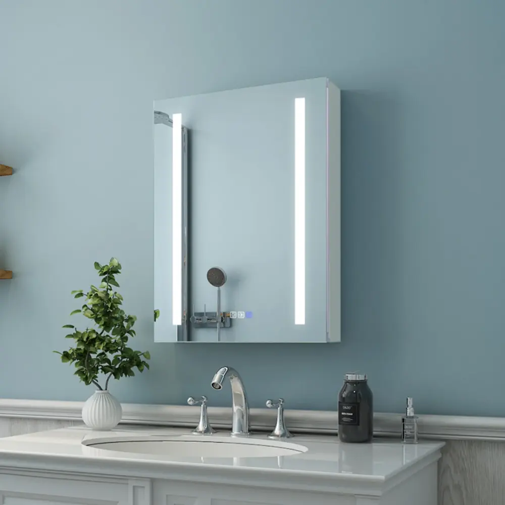 CAD 20 . W x 26 . H Medium Rectangular Silver Aircraft-grade Recessed/Surface Mount Medicine Cabinet Mirror