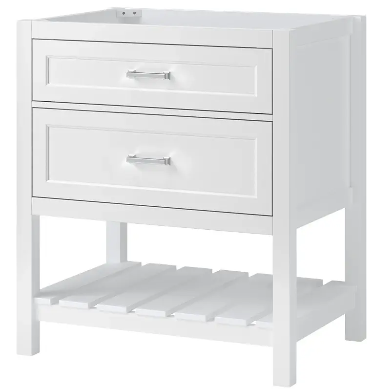 Craft + Main Lawson Series LSWV3022D Vanity Cabinet, 30 W Cabinet, 21-1/2 D Cabinet, 34 H Cabinet, Wood, Chalk