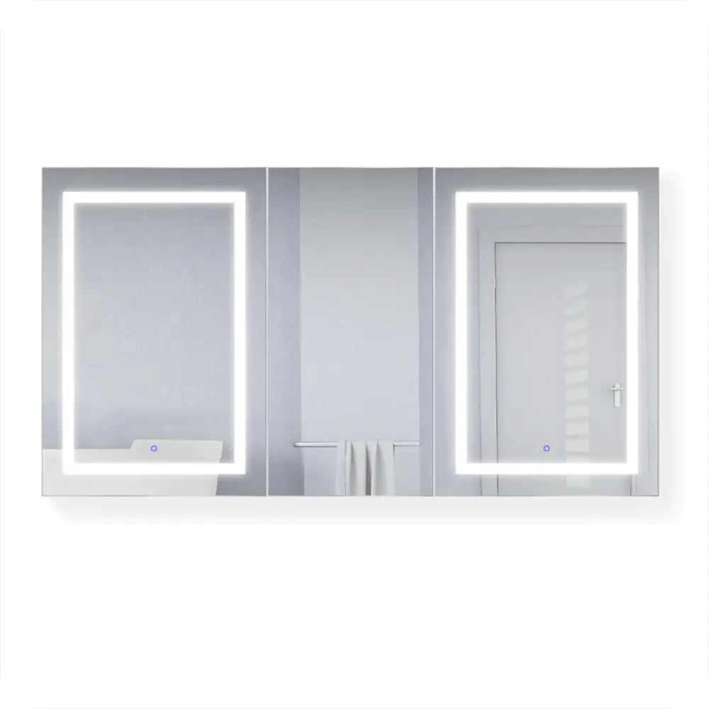 Hotel-Grade Luxury Krugg Svange 66″ X 36″ LED Medicine Cabinet w/Dimmer & Defogger
