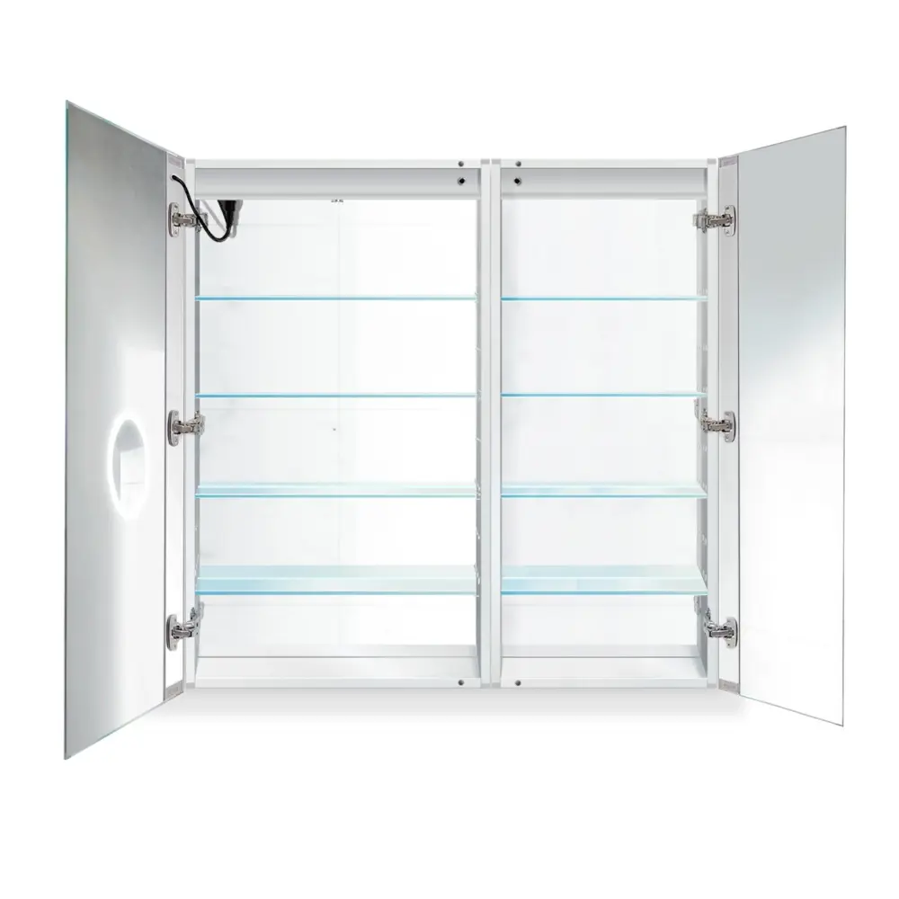 Hotel-Grade Luxury Krugg Svange 42″ X 42″ LED Medicine Cabinet w/Dimmer & Defogger