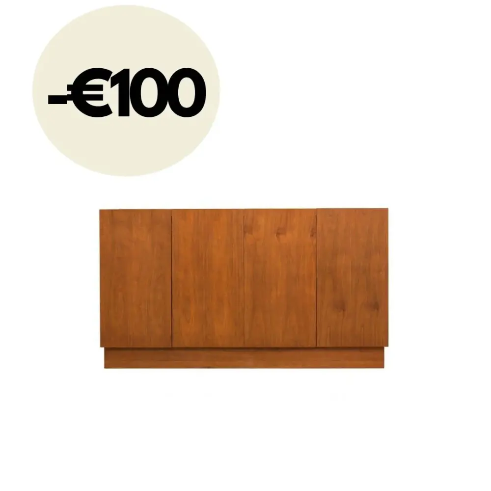 Hotel-Grade Luxury Mid-Century Bathroom Furniture Felix - Walnut - 154 cm