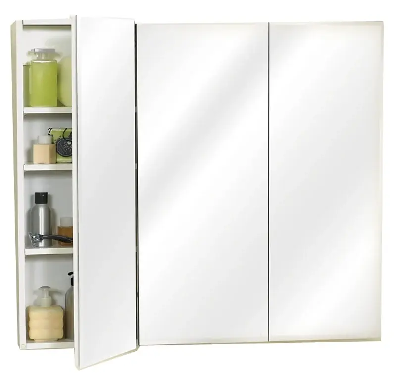 Quick-Dry Antimicrobial Zenith M36 Medicine Cabinet, 35-7/8 OAW, 4-1/2 OAD, 29-7/8 OAH, Wood, Lucid, 3-Shelf, 3-Door