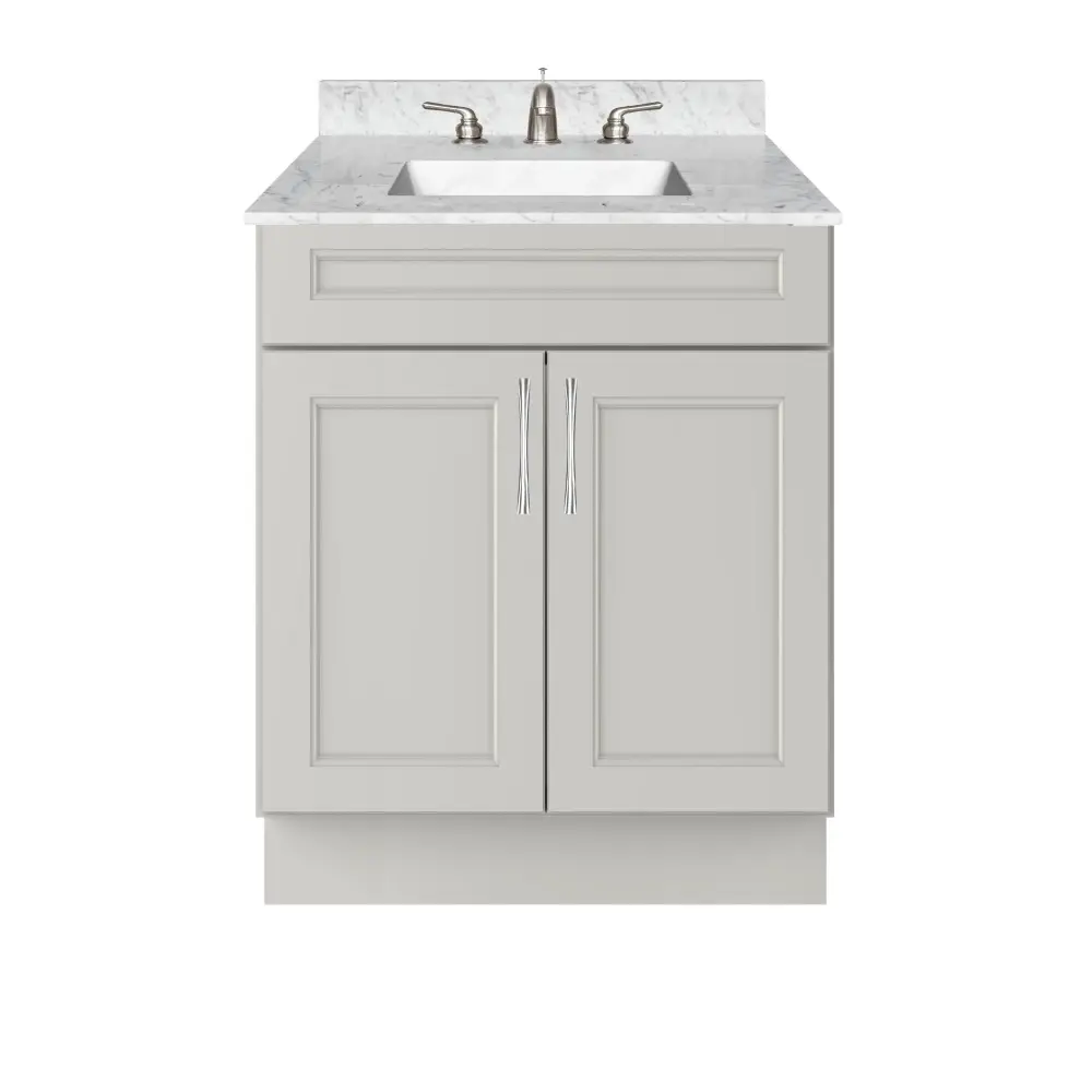 Vanity Sink Base Cabinet 30"W x 21"D x 34 1/2"H - Milan Pearl