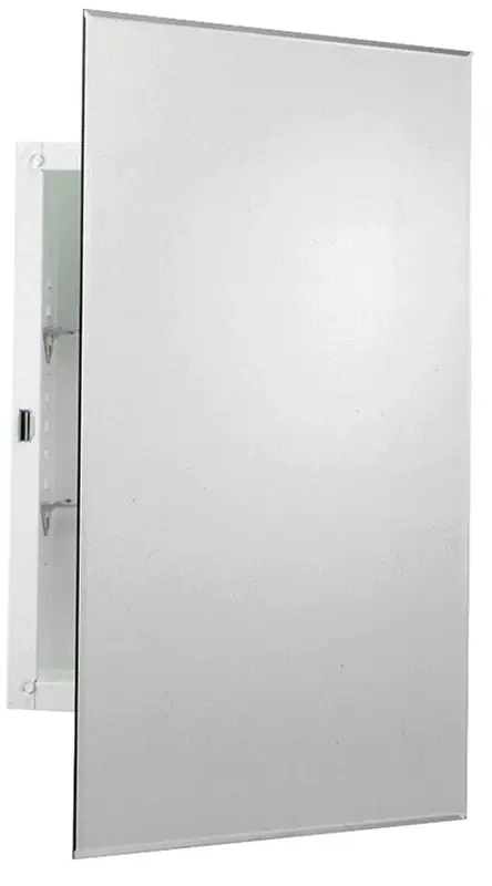 Zenith EMM1027 Medicine Cabinet, 16 OAW, 4-1/2 OAD, 26 OAH, Hardened, 2-Shelf