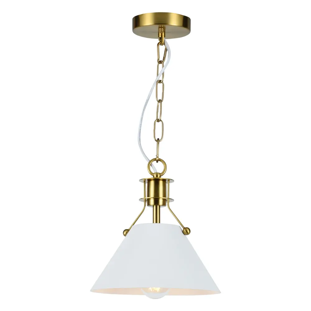 1 - Buoyant Cone Pendant Wrought Iron Accents #MX5012