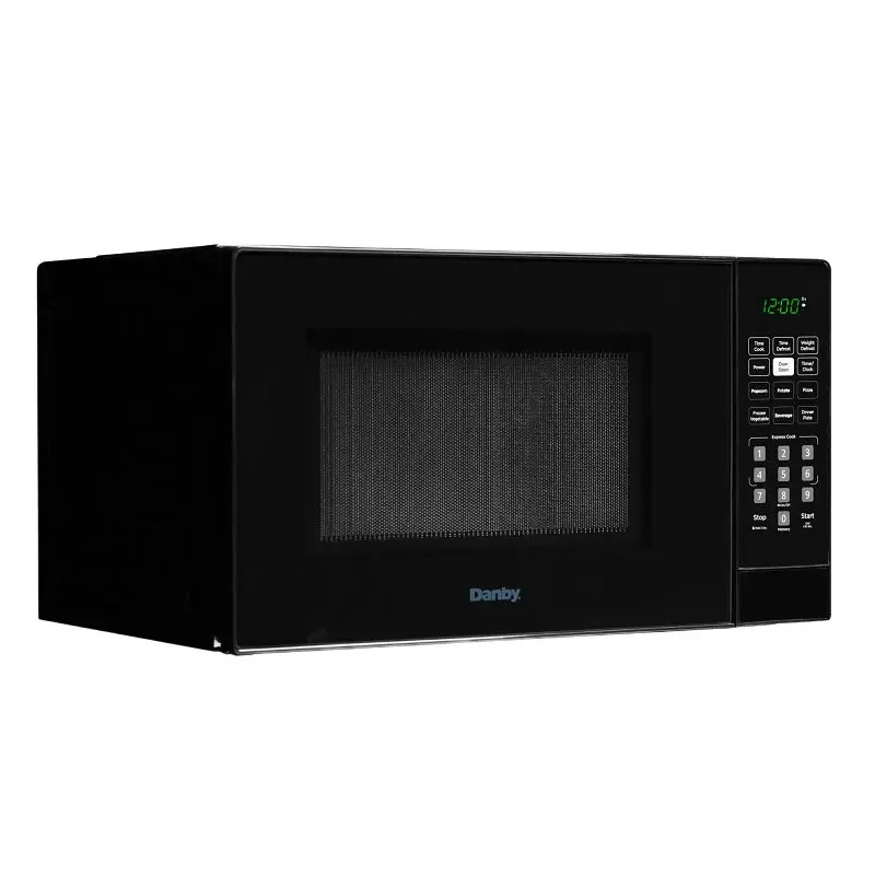 Danby DBMW1121BBB Countertop Microwave, 1.1 cu-ft, 900 W, 2 Cooking Stages, Metal, Ebony