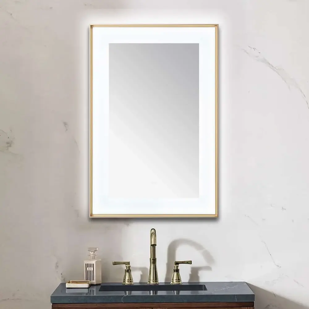 Aquadom Madison 24"x36" LED Lighted Chamfer Frame Mirror Defogger