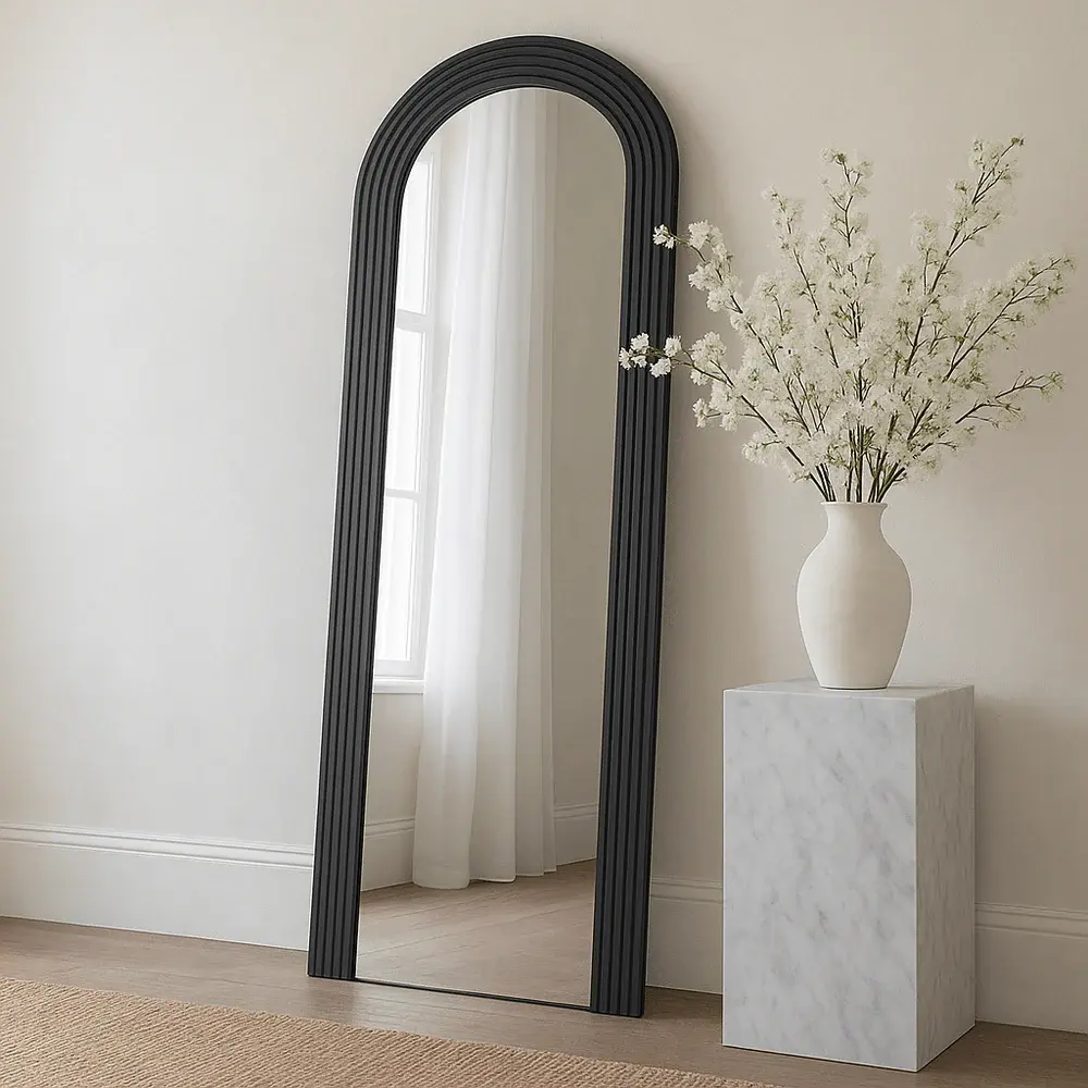 Atlas Arch Complete Length Mirror - Black Entryway